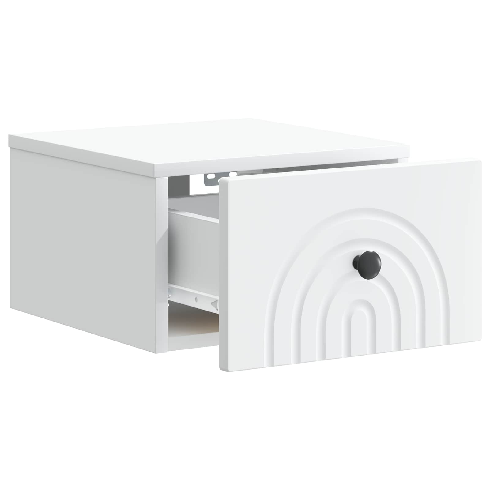 Væghængt Natbord 2 pcs Hvid 33 x 34,5 x 20 cm Konstrueret træ