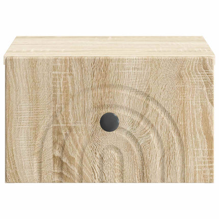 Væghængt Natbord Sonoma-eg 33 x 34,5 x 20 cm Konstrueret træ