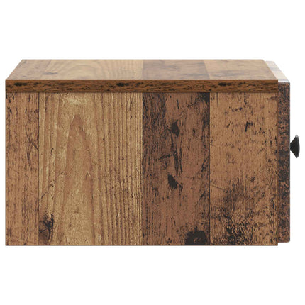 Væghængt Natbord 2 stk. Gammelt træ 33 x 34,5 x 20 cm