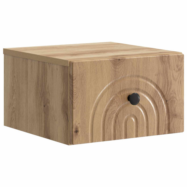 Væghængt Natbord Artisan-eg 33 x 34,5 x 20 cm Konstrueret træ