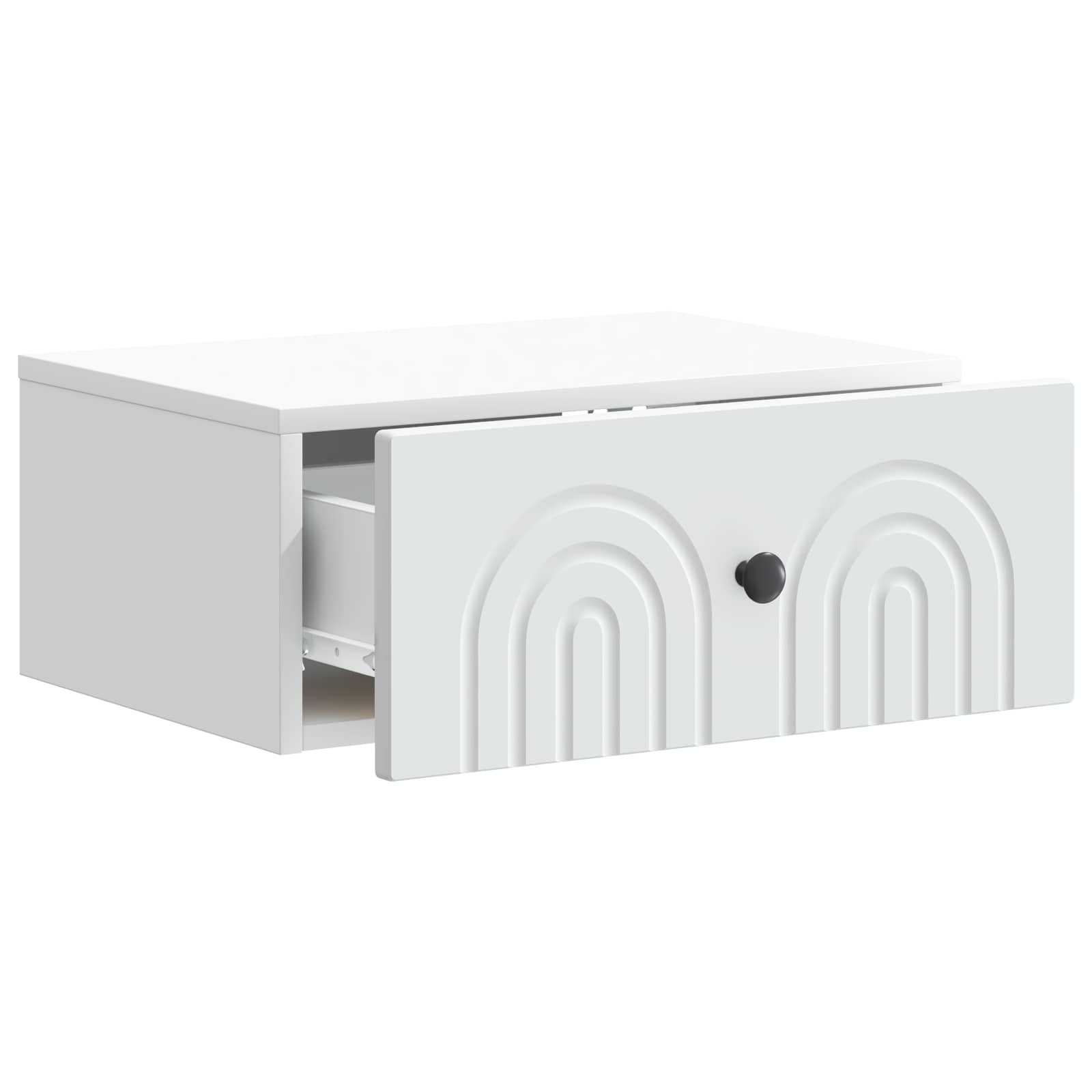Væghængt Natbord 2 pcs Hvid 49 x 34,5 x 20 cm Konstrueret træ