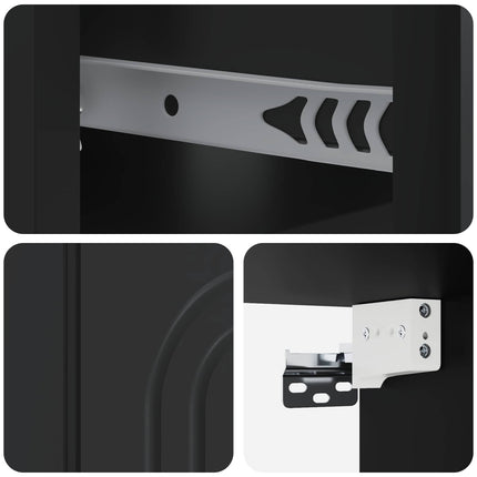 Væghængt Natbord 2 pcs Sort 49 x 34,5 x 20 cm Konstrueret træ