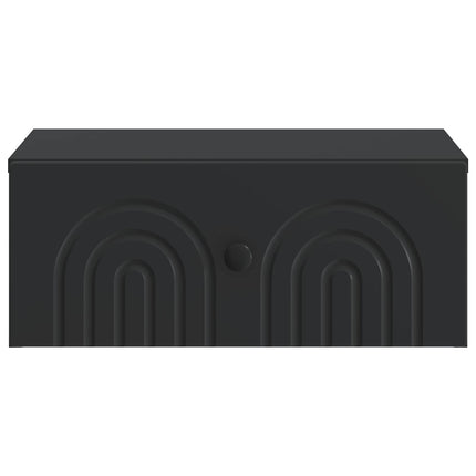Væghængt Natbord 2 pcs Sort 49 x 34,5 x 20 cm Konstrueret træ