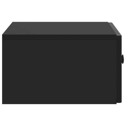 Væghængt Natbord 2 pcs Sort 49 x 34,5 x 20 cm Konstrueret træ