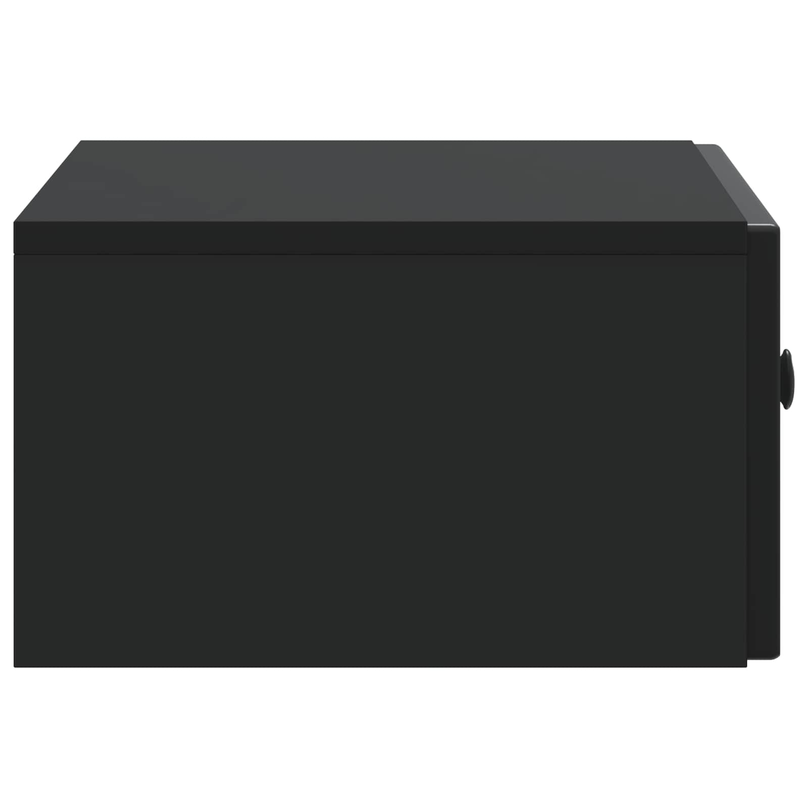 Væghængt Natbord 2 pcs Sort 49 x 34,5 x 20 cm Konstrueret træ