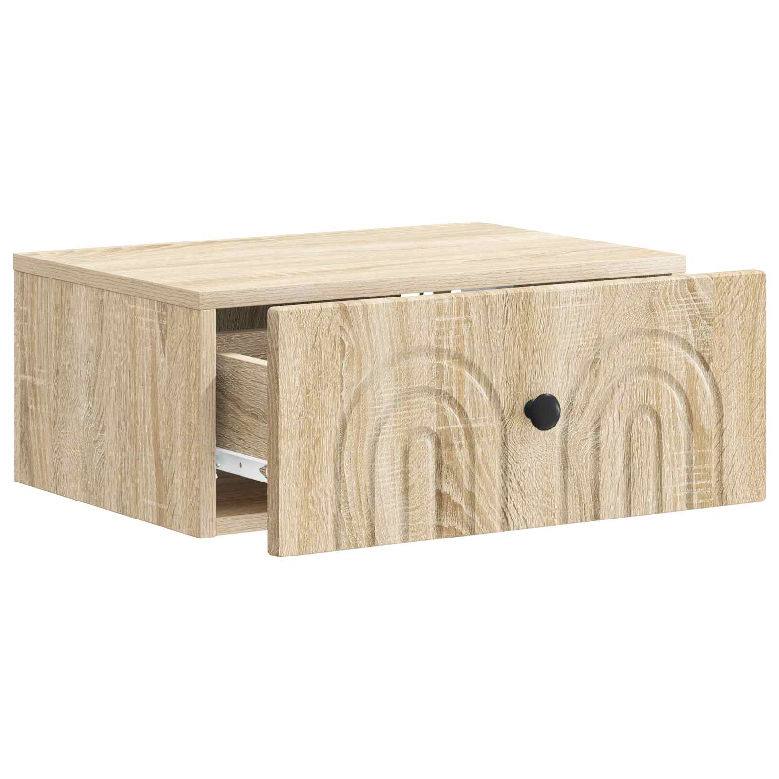 Væghængt Natbord med skuffe 2 pcs Sonoma-eg 49 x 34,5 x 20 cm