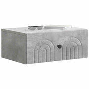 Væghængt Natbord Betongrå 49 x 34,5 x 20 cm Konstrueret træ