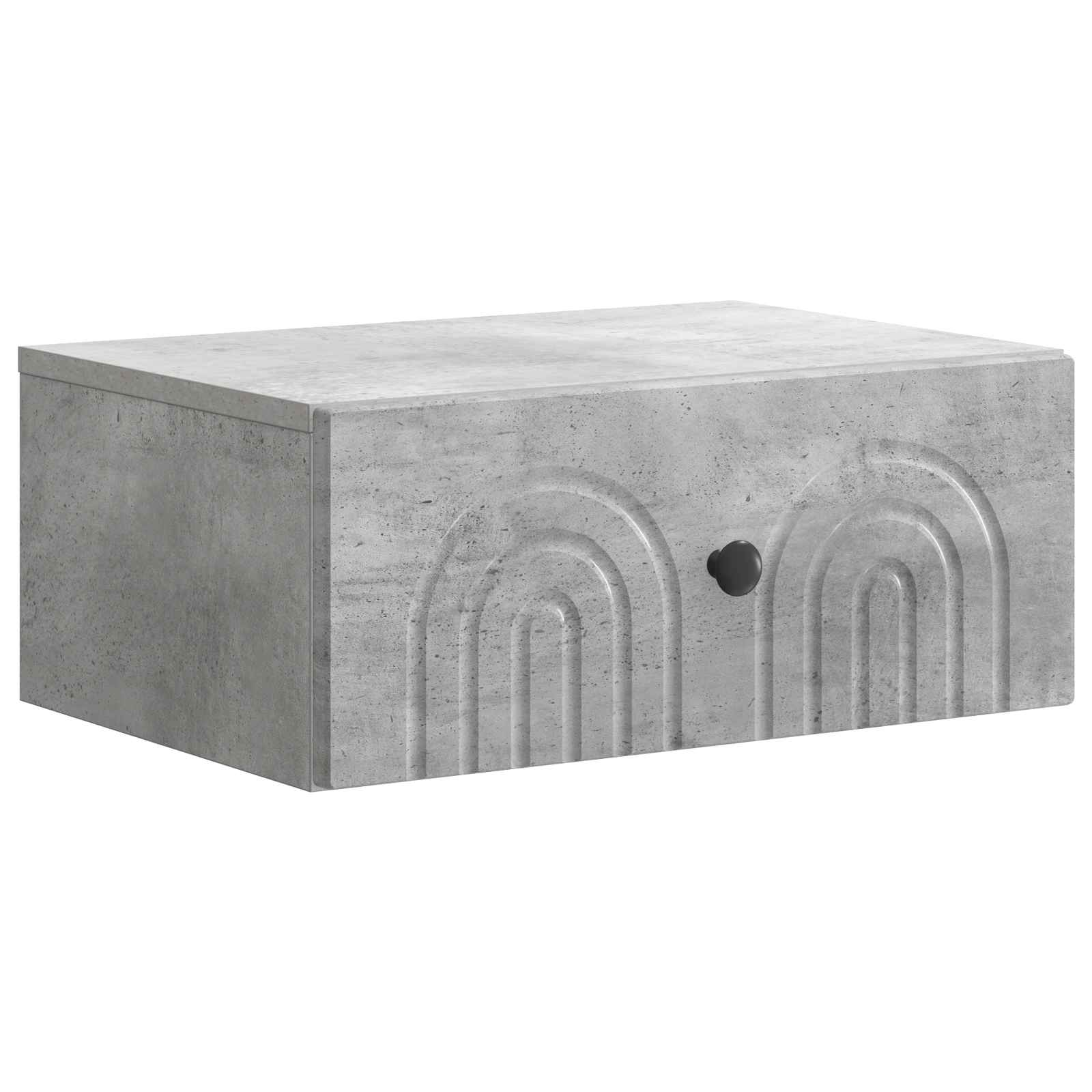 Væghængt Natbord med skuffe 2 pcs Betongrå 49 x 34,5 x 20 cm