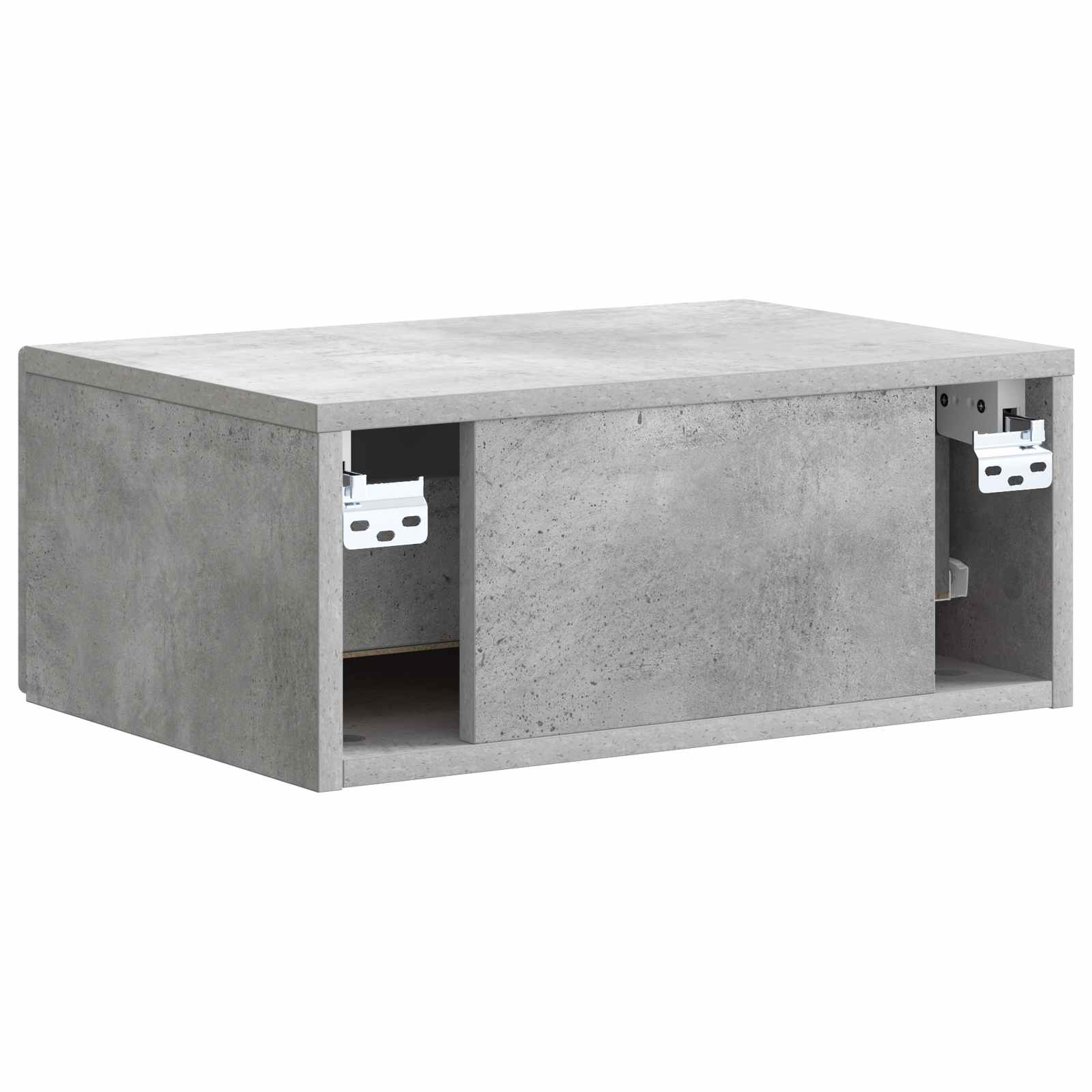 Væghængt Natbord med skuffe 2 pcs Betongrå 49 x 34,5 x 20 cm