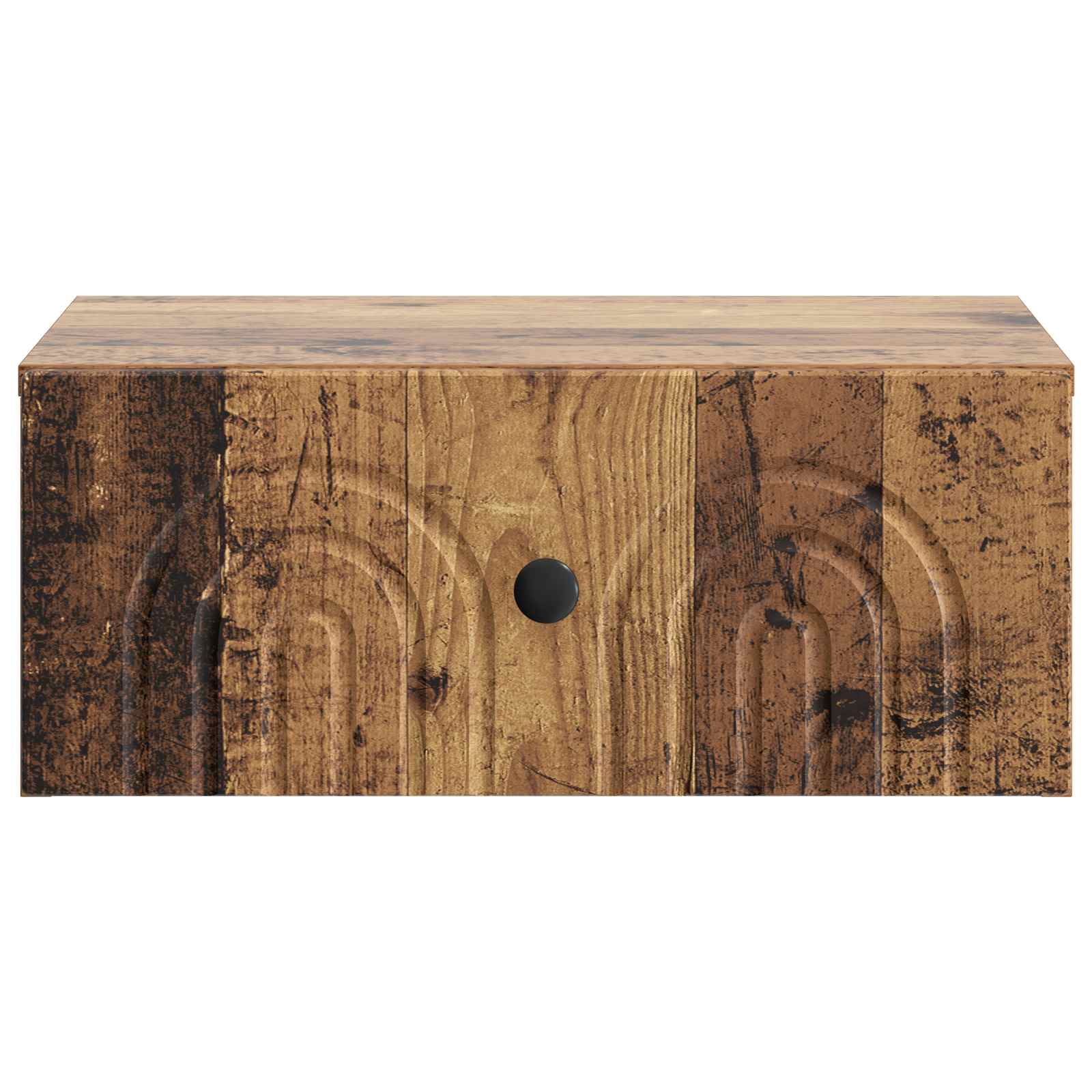 Væghængt Natbord Gammelt træ 49 x 34,5 x 20 cm Konstrueret træ