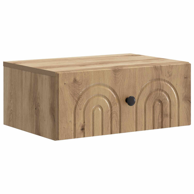 Væghængt Natbord Artisan-eg 49 x 34,5 x 20 cm Konstrueret træ