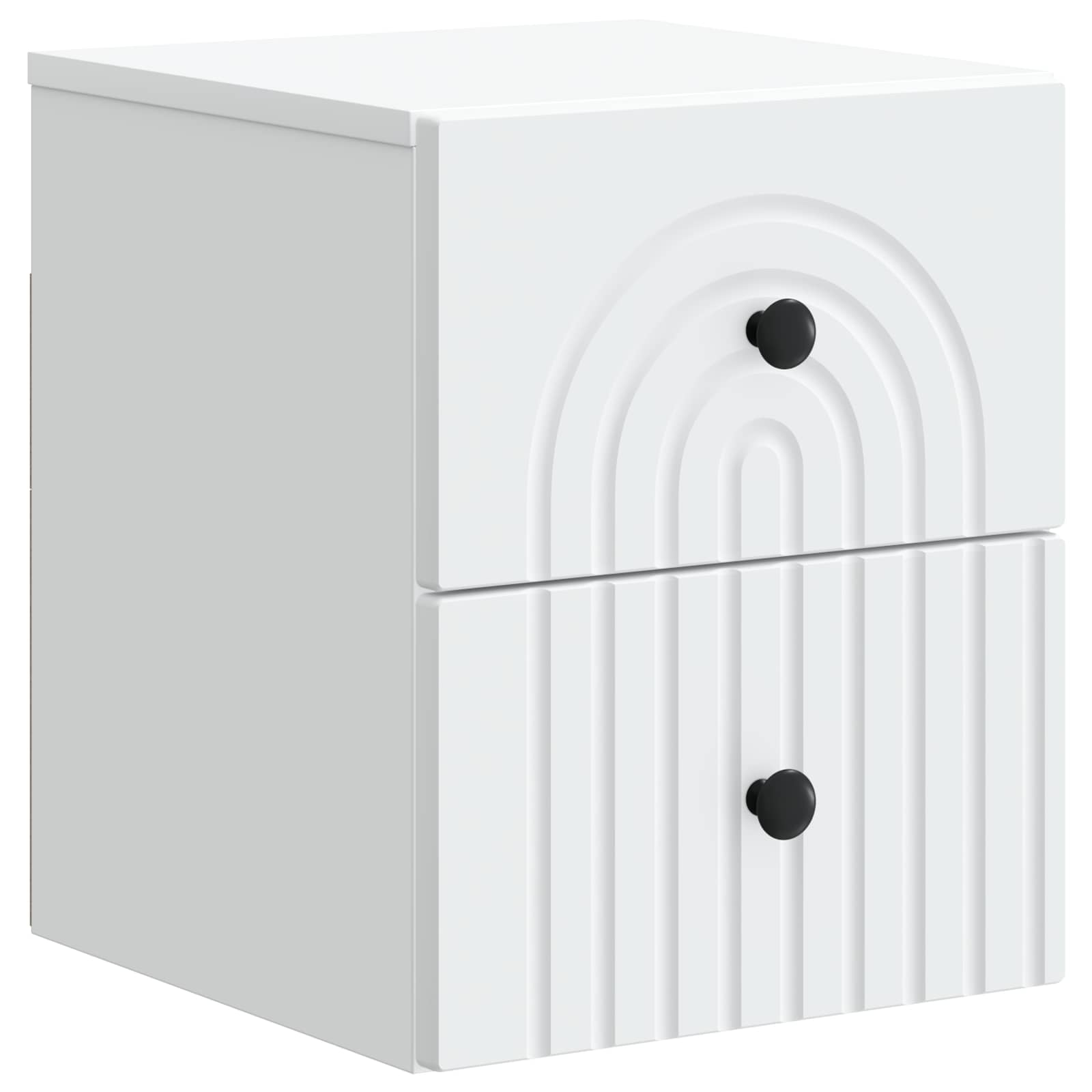 Væghængt Natbord 2 pcs Hvid 33 x 34,5 x 40 cm Konstrueret træ