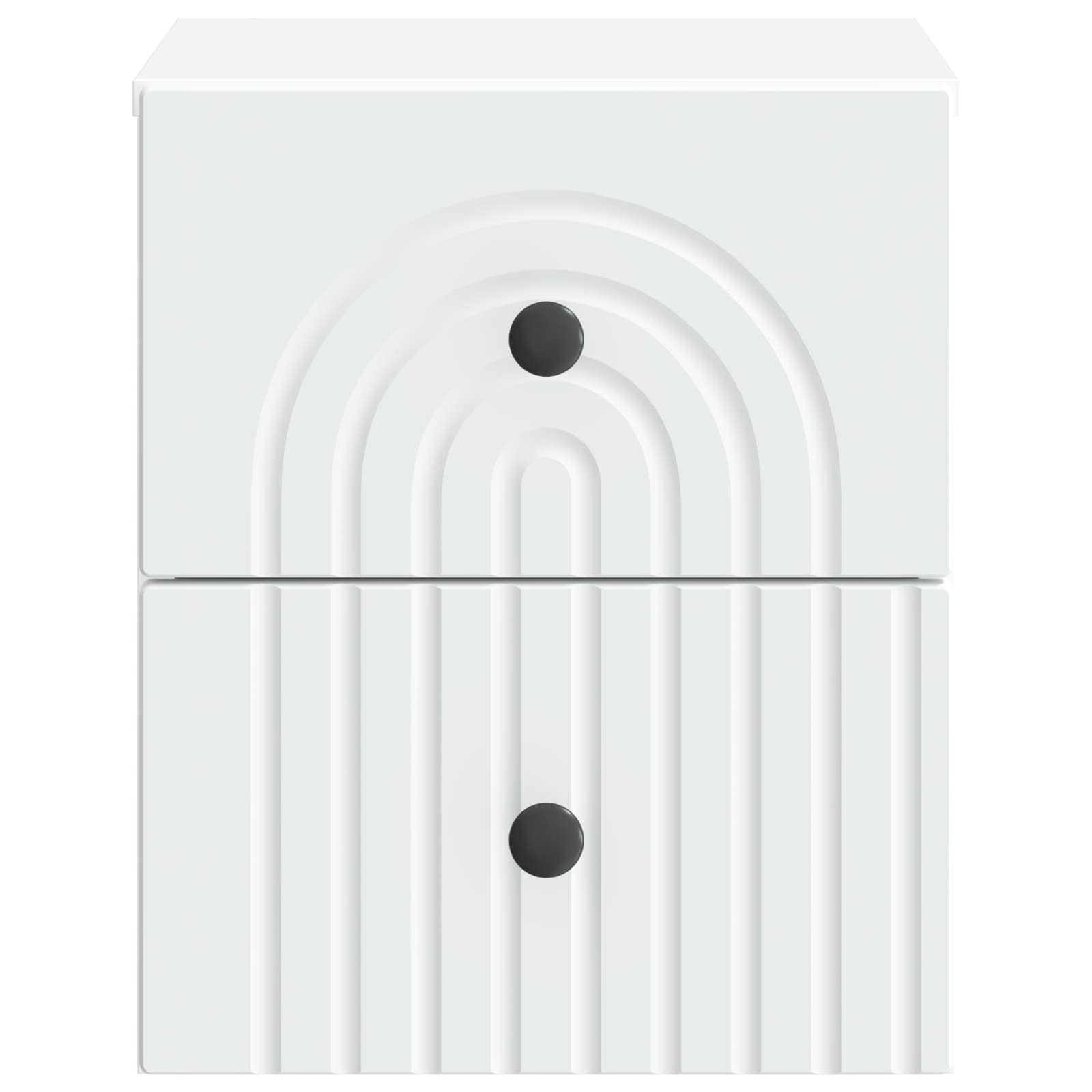 Væghængt Natbord 2 pcs Hvid 33 x 34,5 x 40 cm Konstrueret træ