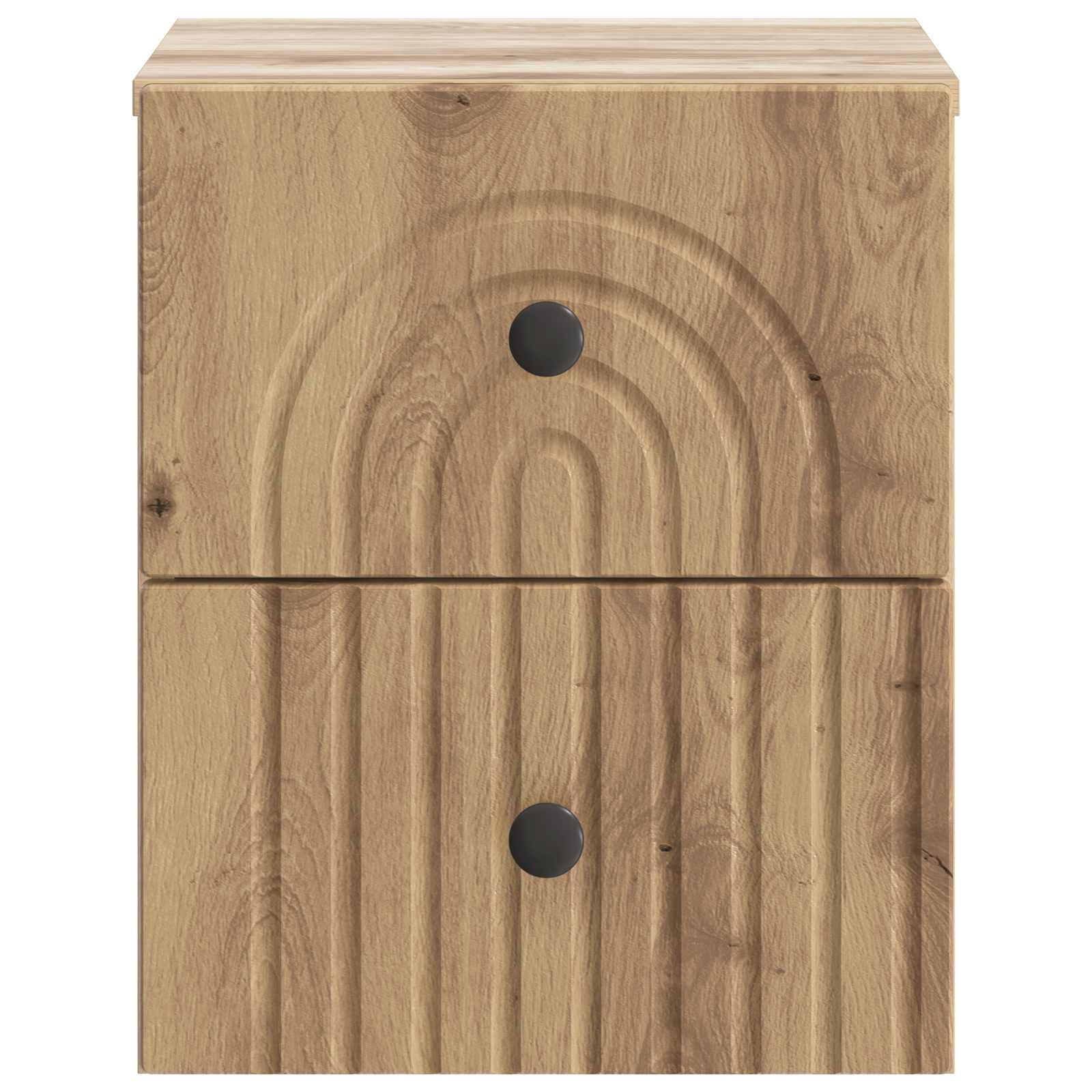 Væghængt Natbord med skuffe 2 pcs Artisan-eg 33 x 34,5 x 40 cm