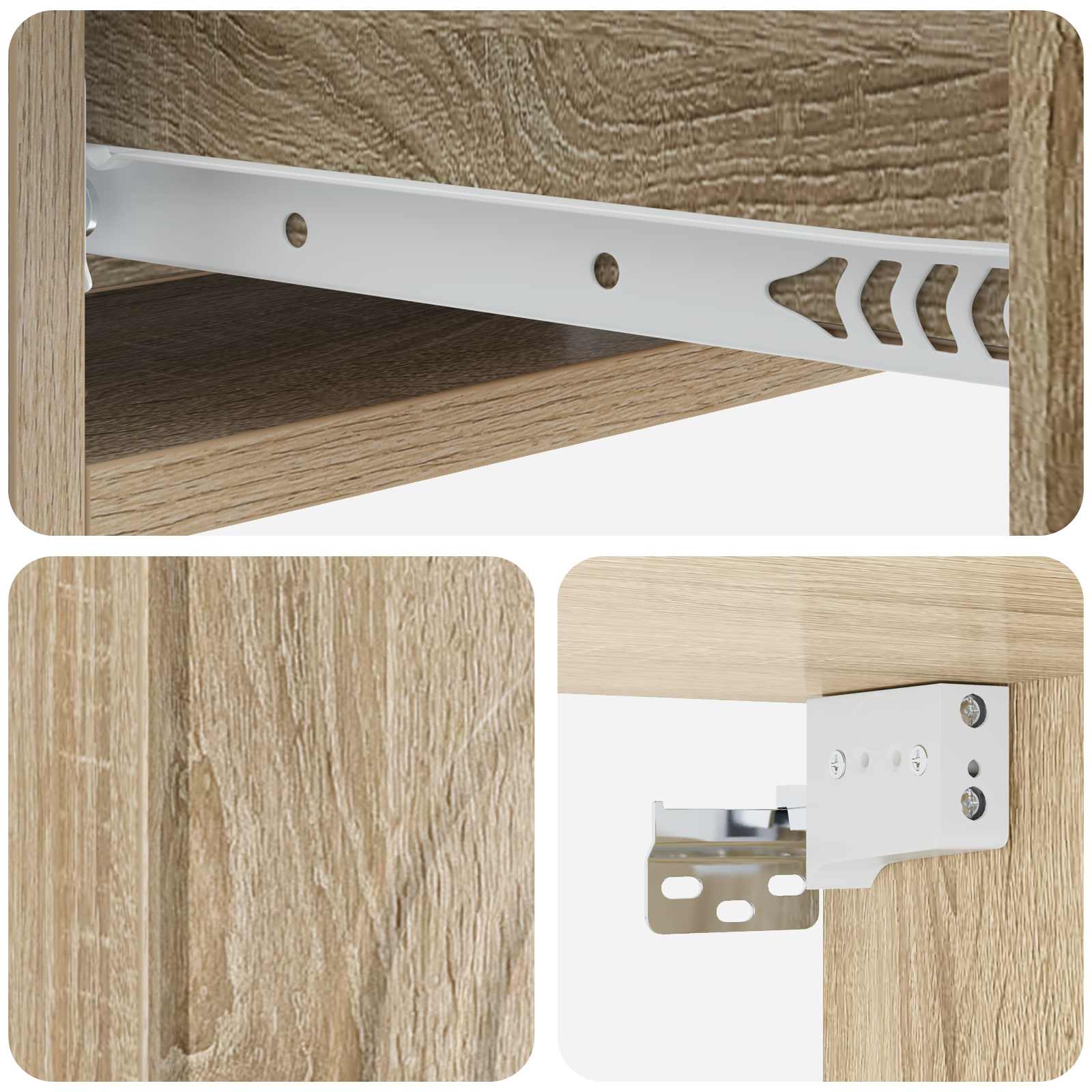 Væghængt Sideskab Sonoma-eg 59 x 34,5 x 17 cm Konstrueret træ