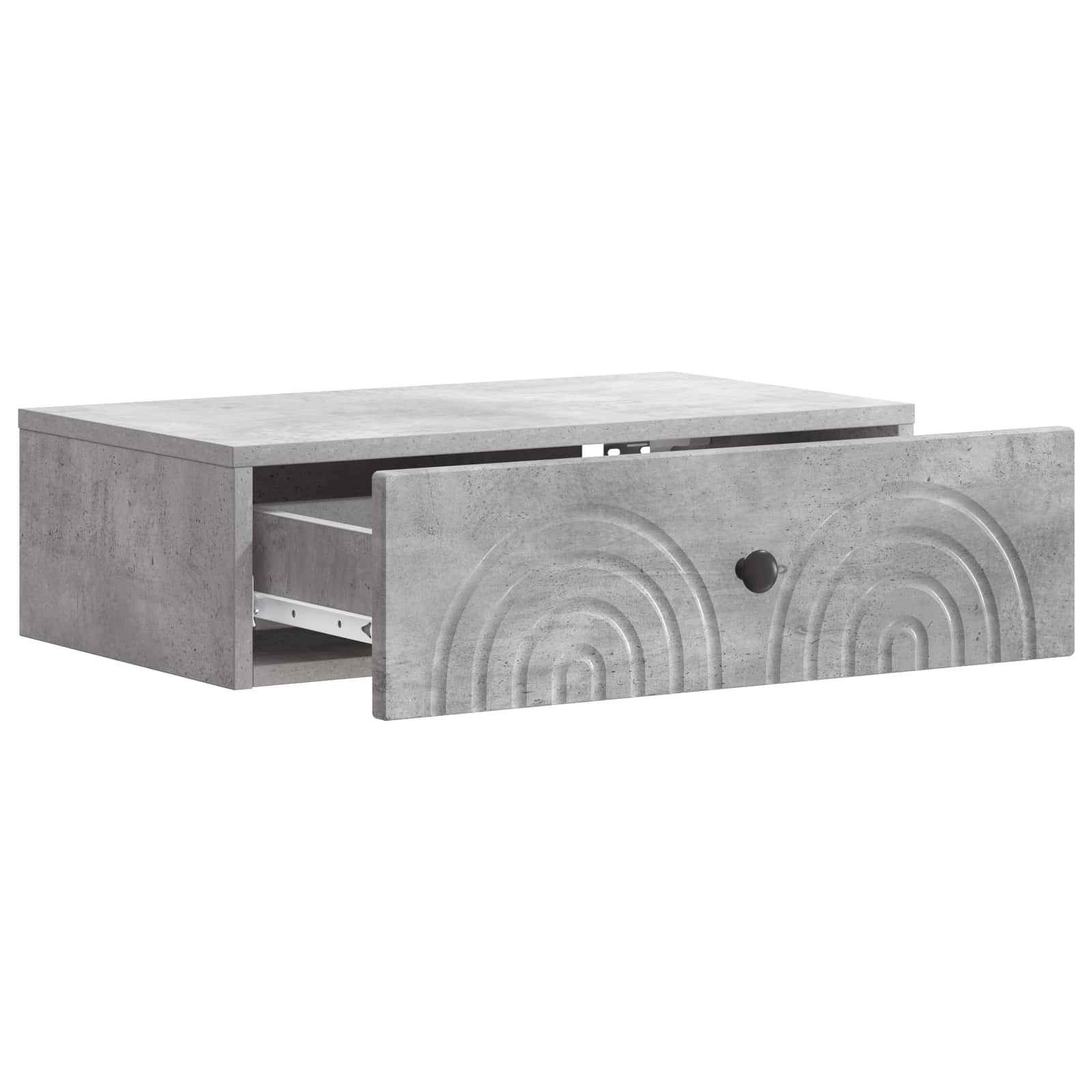 Væghængt Sideskab Betongrå 59 x 34,5 x 17 cm Konstrueret træ