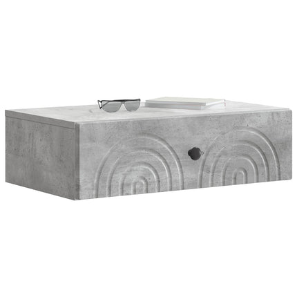Væghængt Sideskab 59 x 34,5 x 17 cm Konstrueret træ Betongrå