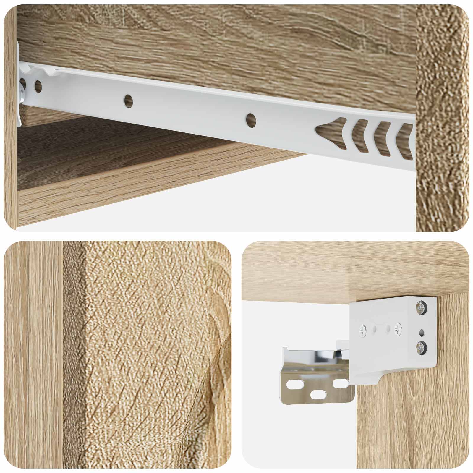 Væghængt Sideskab Sonoma-eg 87,5 x 34,5 x 17 cm Konstrueret træ