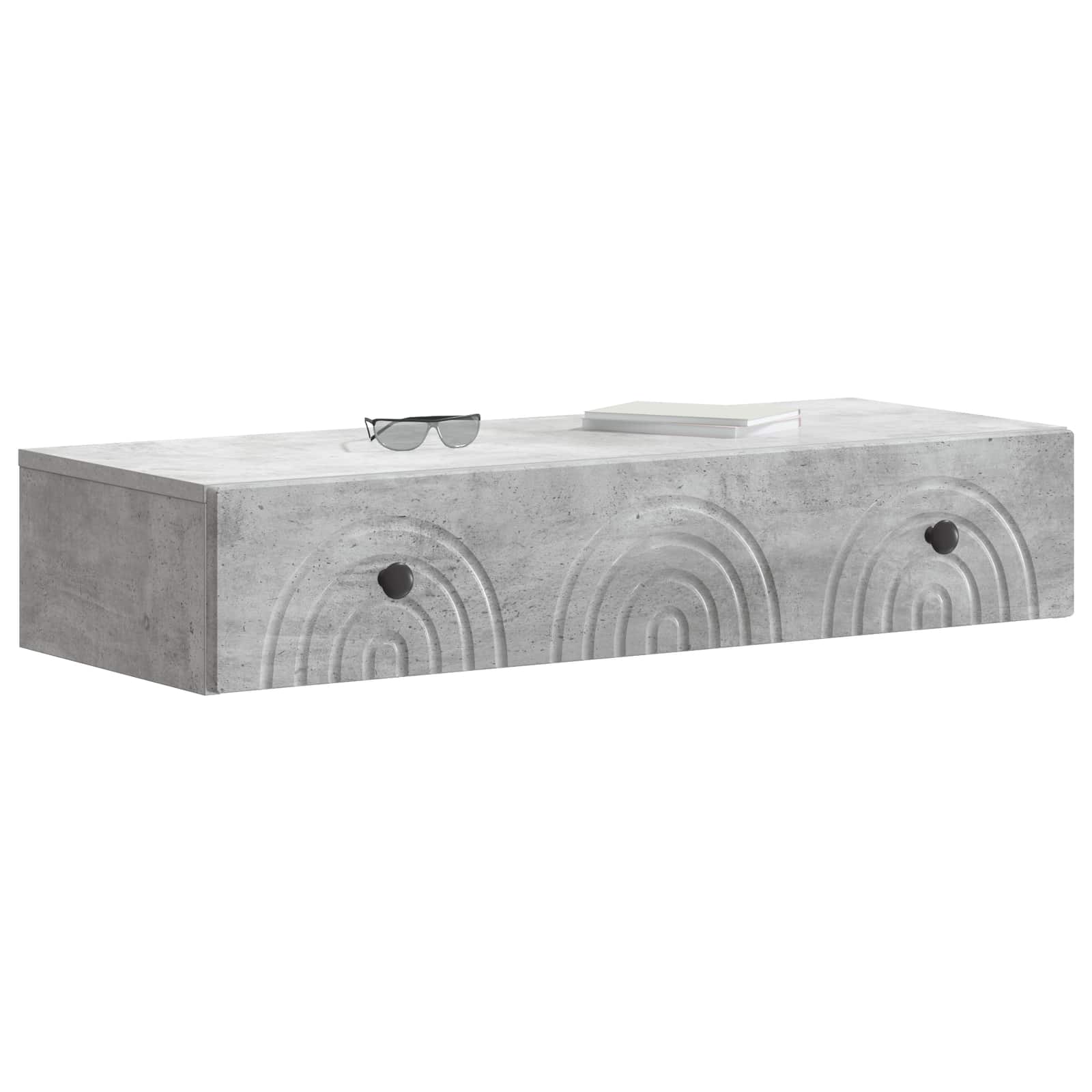 Væghængt Sideskab Betongrå 87,5 x 34,5 x 17 cm Konstrueret træ