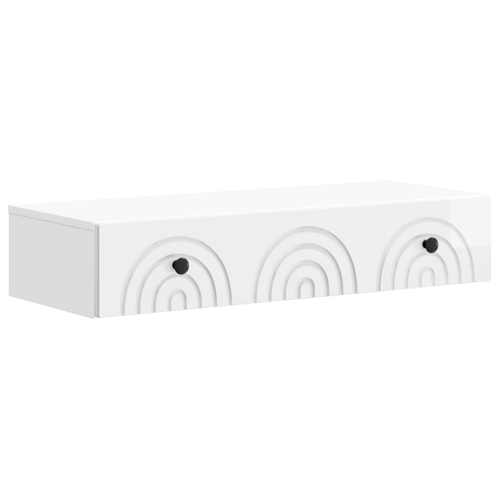Væghængt Sideskab Hvid højglans 87,5 x 34,5 x 17 cm