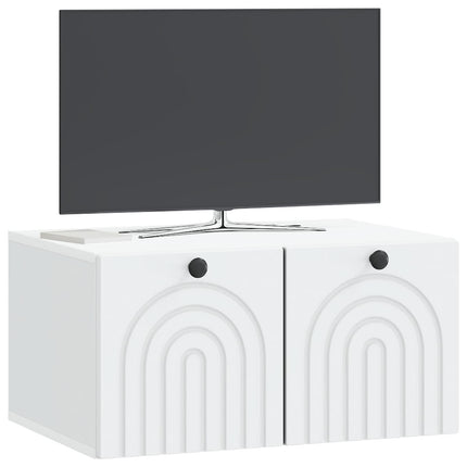 Væghængt TV-skab Hvid 59,5 x 41 x 30 cm Konstrueret træ