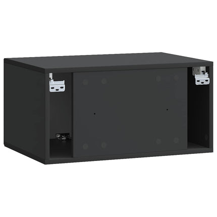 Væghængt TV-skab Sort 59,5 x 41 x 30 cm Konstrueret træ
