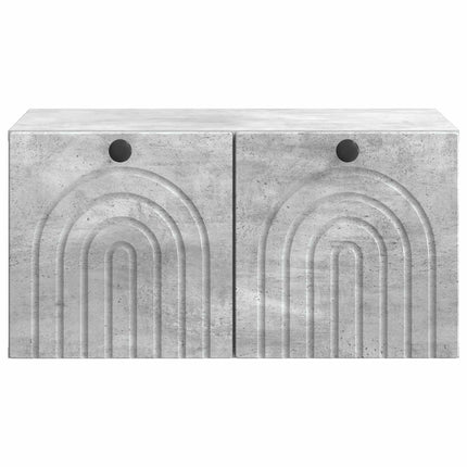 Væghængt TV-skab Betongrå 59,5 x 41 x 30 cm Konstrueret træ