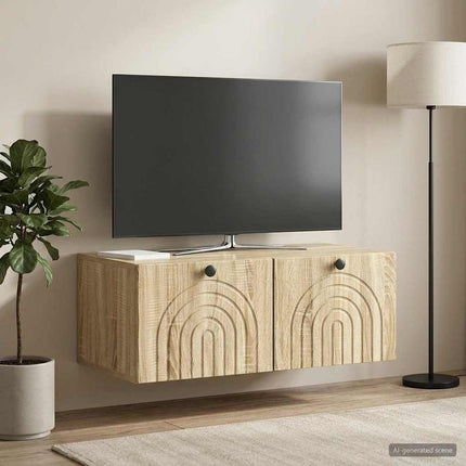 Væghængt TV-skab Sonoma-eg 78,5 x 41 x 30 cm Konstrueret træ