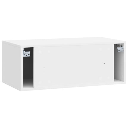 Væghængt TV-skab Vægmonteret Hvid højglans 78,5 x 41 x 30 cm