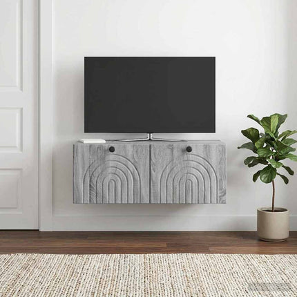 Væghængt TV-skab Vægmonteret Grå sonoma-eg 78,5 x 41 x 30 cm
