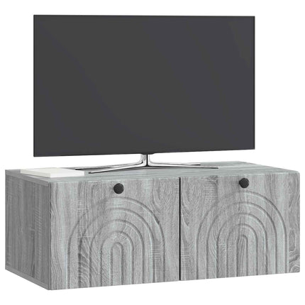Væghængt TV-skab Vægmonteret Grå sonoma-eg 78,5 x 41 x 30 cm