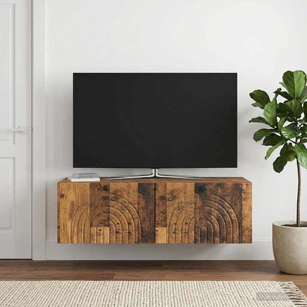 Væghængt TV-skab Gammelt træ 99 x 41 x 30 cm Konstrueret træ