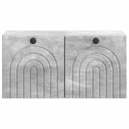 Væghængt TV-skab Betongrå 59,5 x 31 x 30 cm Konstrueret træ