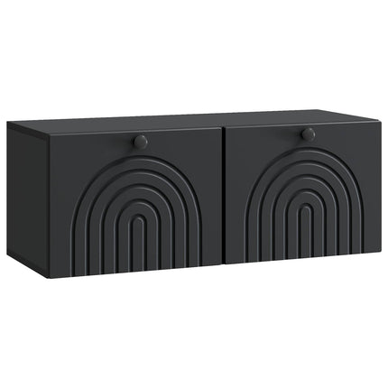 Væghængt TV-skab Sort 78,5 x 31 x 30 cm Konstrueret træ