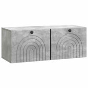 Væghængt TV-skab Betongrå 78,5 x 31 x 30 cm Konstrueret træ