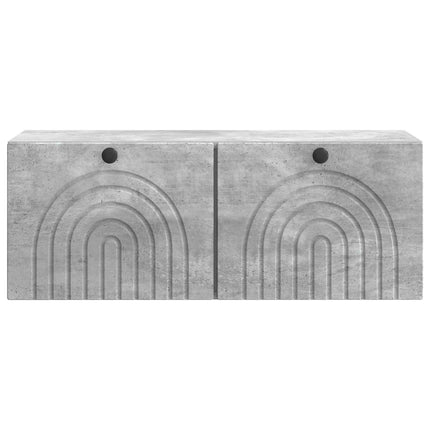 Væghængt TV-skab Betongrå 78,5 x 31 x 30 cm Konstrueret træ