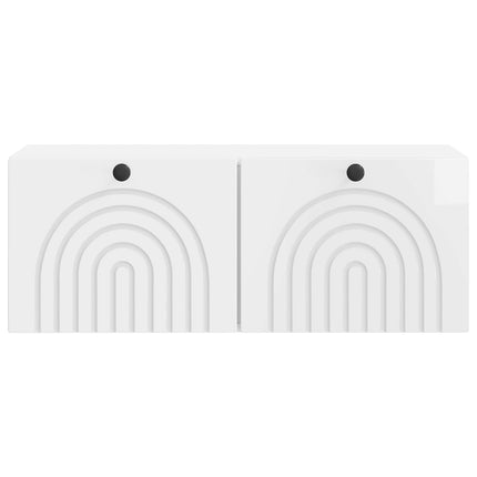 Væghængt TV-skab Vægmonteret Hvid højglans 78,5 x 31 x 30 cm