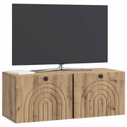 Væghængt TV-skab Artisan-eg 78,5 x 31 x 30 cm Konstrueret træ
