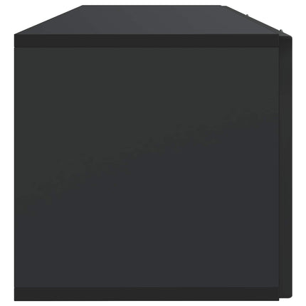 Væghængt TV-skab Sort 98 x 31 x 30 cm Konstrueret træ