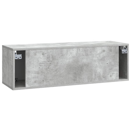 Væghængt TV-skab Betongrå 98 x 31 x 30 cm Konstrueret træ