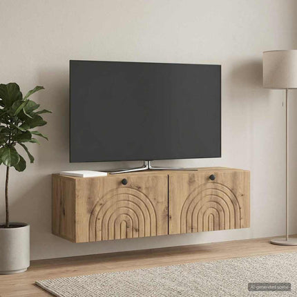 Væghængt TV-skab 98 x 31 x 30 cm Artisan-eg Konstrueret træ