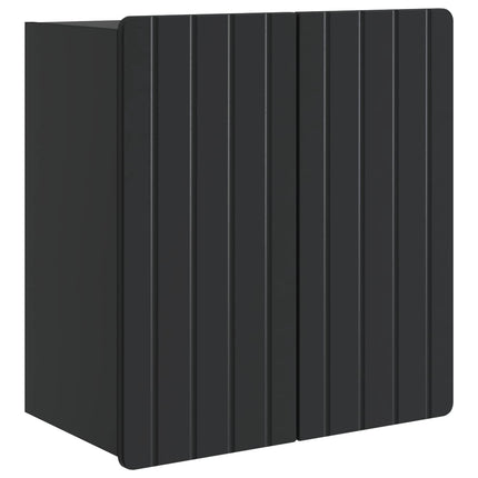 Vægmonteret skab Sort 59 x 31 x 64 cm Konstrueret træ