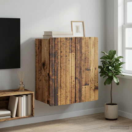 Vægmonteret skab Gammelt træ 59 x 31 x 64 cm Konstrueret træ