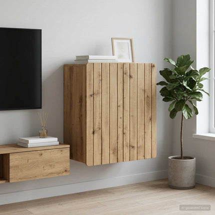 Vægmonteret skab 59 x 31 x 64 cm Konstrueret træ Artisan-eg