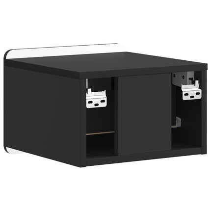 Væghængt Natbord 2 stk. Sort 33 x 34,5 x 24 cm Konstrueret træ
