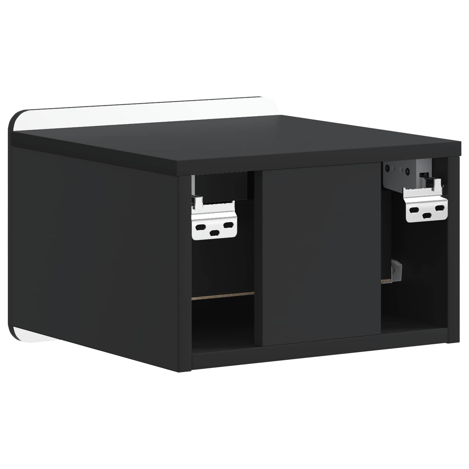 Væghængt Natbord 2 pcs Sort 33 x 34,5 x 24 cm Konstrueret træ