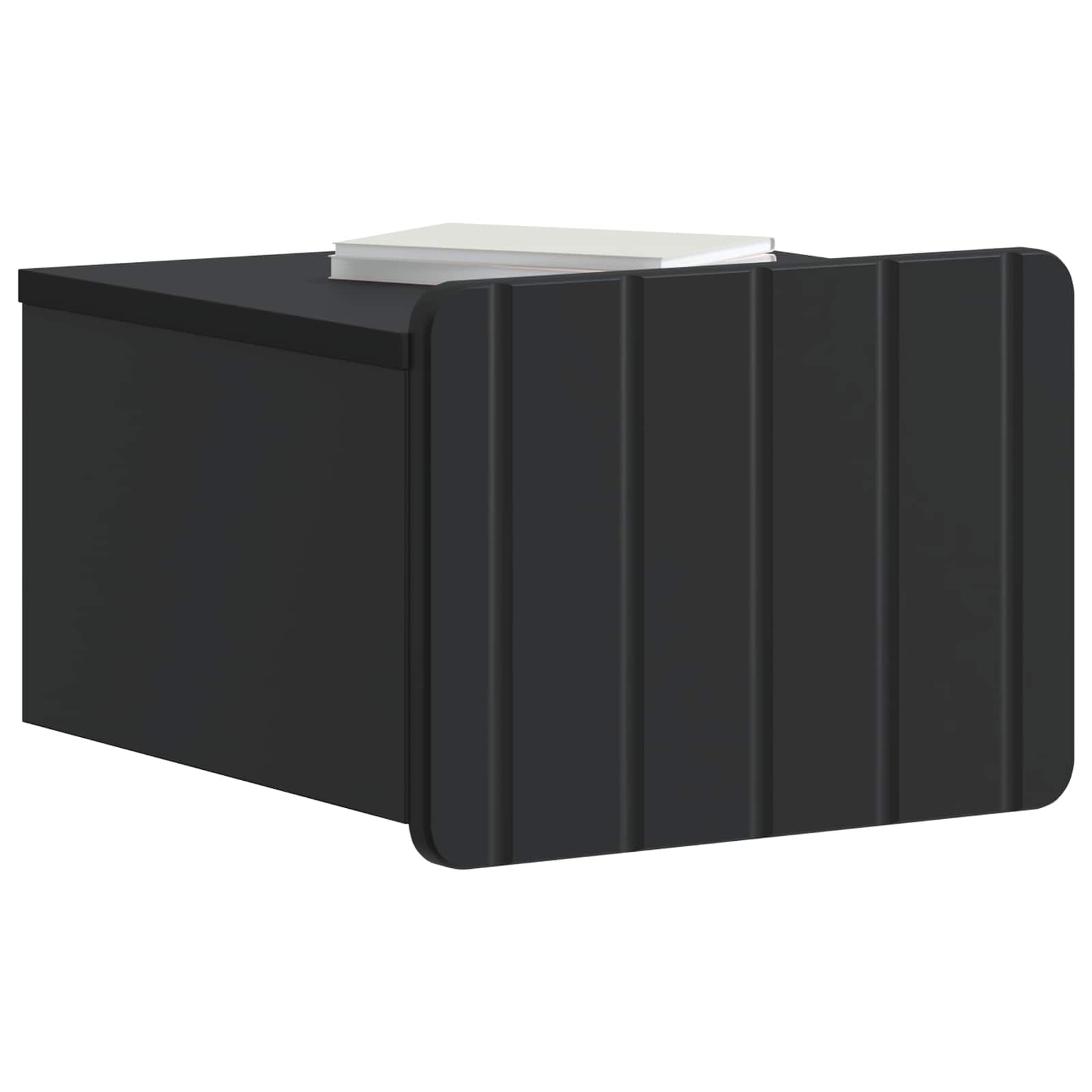 Væghængt Natbord 2 pcs Sort 33 x 34,5 x 24 cm Konstrueret træ