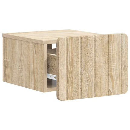 Væghængt Natbord 2 stk. Sonoma-eg 33 x 34,5 x 24 cm