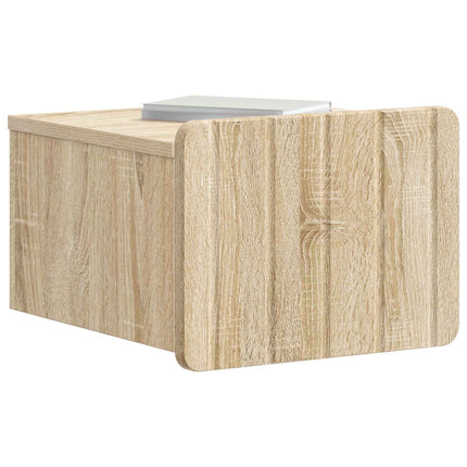 Væghængt Natbord 2 stk. Sonoma-eg 33 x 34,5 x 24 cm
