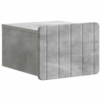 Væghængt Natbord 2 stk. Betongrå 33 x 34,5 x 24 cm